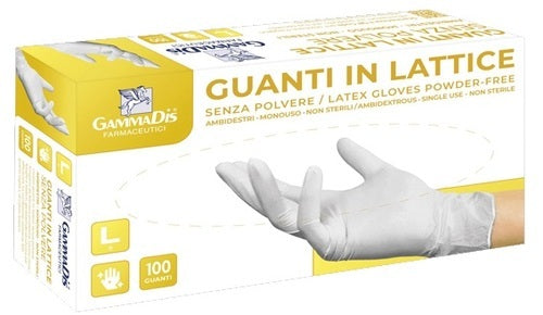 GUANTI LATTICE C/POLV M 100PZ