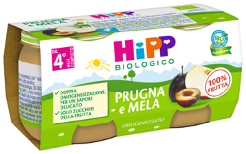 HIPP OMOG PRUGNA/MELA 2X80G