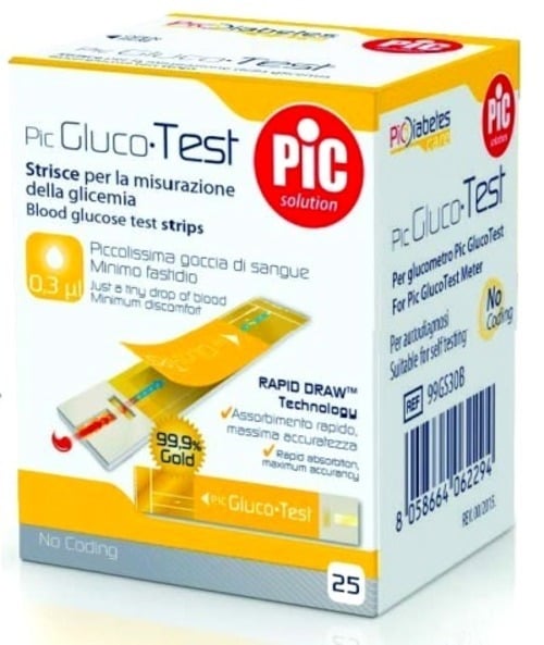 STRISCE PIC GLUCOTEST 25PZ