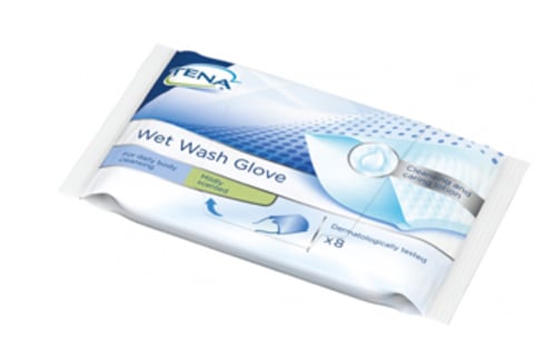 TENA WET WASH GLOVE 8PZ 1116