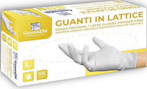 GUANTI LATTICE S/POLV S 100PZ