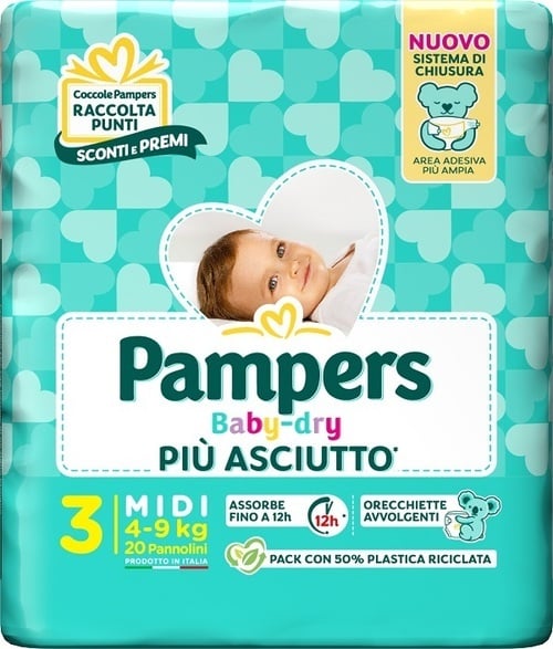 PAMPERS BD DOWNCOUNT MIDI 20PZ