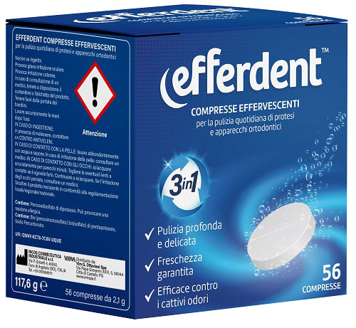 EFFERDENT EFFERVESCENTI 56CPR